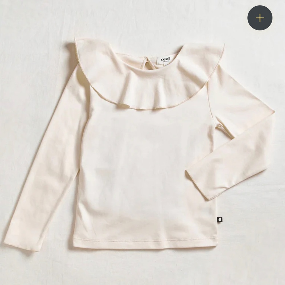 Ouef Ruffle Collar Top - Picture 3 of 12